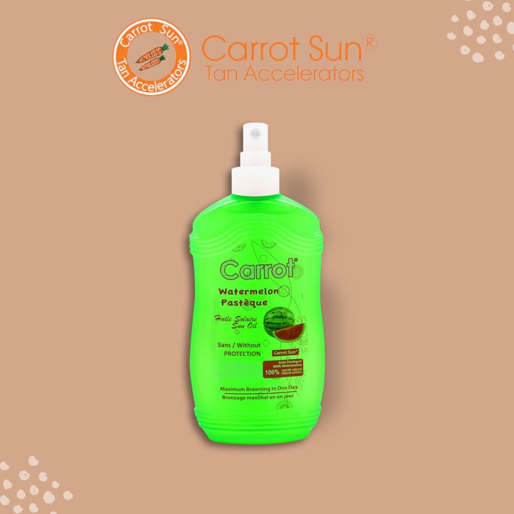 Carrot Sun Tan Accelerator Watermelon Oil with Carrot Oil, L-Tyrosine, and Henna